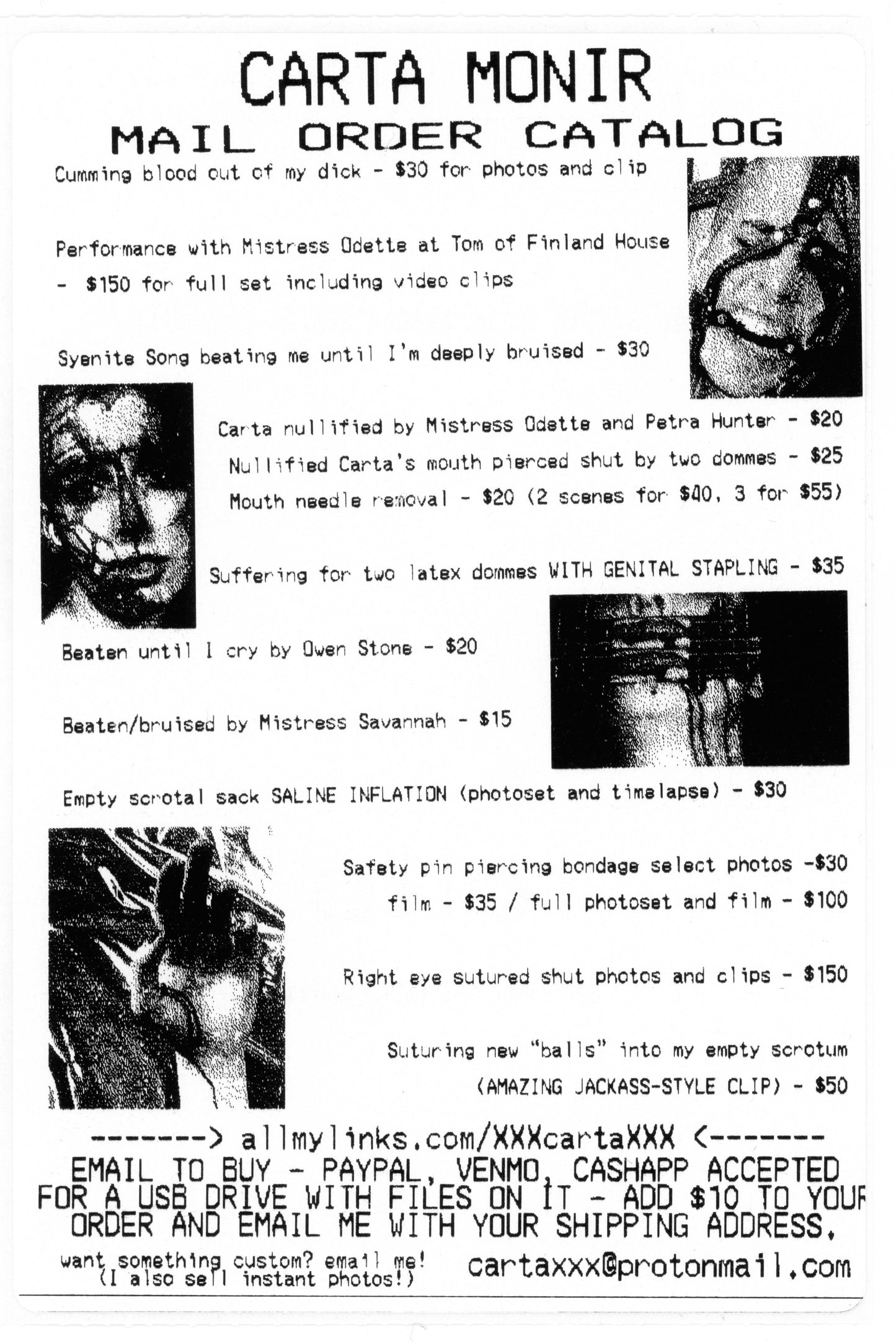 Mail-order catalog and one random 4x6 thermal sticker